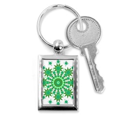 Mandala Geometric Pattern Shapes Key Chains (rectangle)  by Celenk