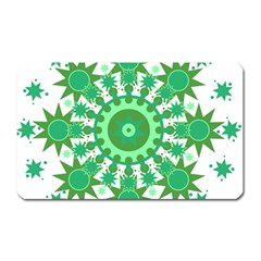 Mandala Geometric Pattern Shapes Magnet (rectangular) by Celenk