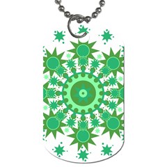 Mandala Geometric Pattern Shapes Dog Tag (two Sides) by Celenk