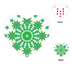 Mandala Geometric Pattern Shapes Playing Cards (heart)  by Celenk