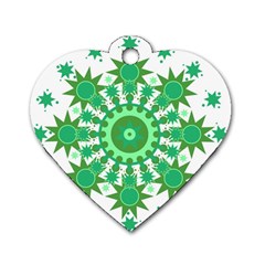 Mandala Geometric Pattern Shapes Dog Tag Heart (two Sides) by Celenk