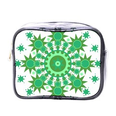 Mandala Geometric Pattern Shapes Mini Toiletries Bags by Celenk