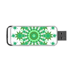 Mandala Geometric Pattern Shapes Portable Usb Flash (one Side) by Celenk