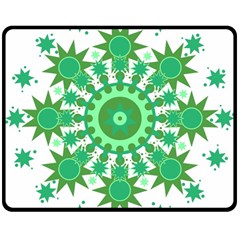 Mandala Geometric Pattern Shapes Double Sided Fleece Blanket (medium)  by Celenk