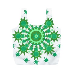 Mandala Geometric Pattern Shapes Full Print Recycle Bags (m)  by Celenk