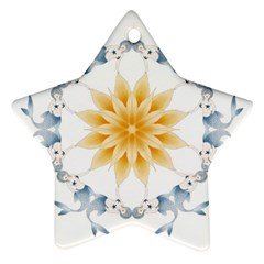 Mandala Mermaid Lake Rose Swimmers Ornament (star) by Celenk