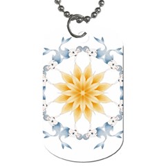 Mandala Mermaid Lake Rose Swimmers Dog Tag (one Side) by Celenk