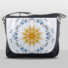 Mandala Mermaid Lake Rose Swimmers Messenger Bags by Celenk