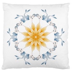 Mandala Mermaid Lake Rose Swimmers Standard Flano Cushion Case (one Side) by Celenk