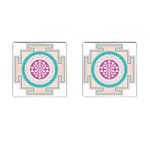 Mandala Design Arts Indian Cufflinks (Square) Front(Pair)