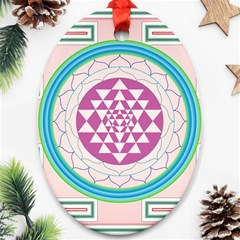 Mandala Design Arts Indian Oval Ornament (two Sides) by Celenk