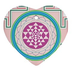 Mandala Design Arts Indian Heart Ornament (two Sides) by Celenk