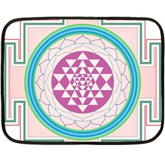 Mandala Design Arts Indian Fleece Blanket (mini) by Celenk