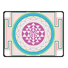 Mandala Design Arts Indian Double Sided Fleece Blanket (small)  by Celenk