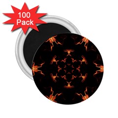 Mandala Fire Mandala Flames Design 2 25  Magnets (100 Pack)  by Celenk