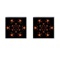 Mandala Fire Mandala Flames Design Cufflinks (square) by Celenk