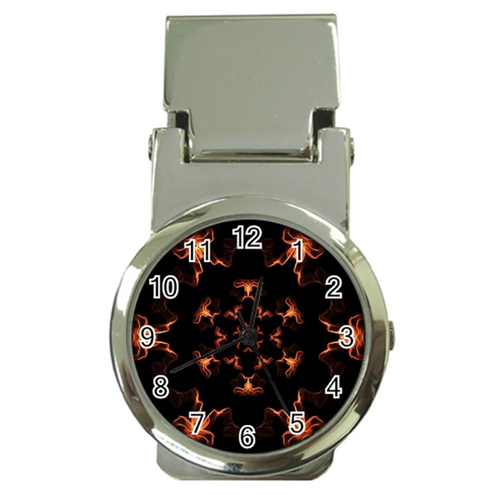 Mandala Fire Mandala Flames Design Money Clip Watches