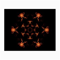 Mandala Fire Mandala Flames Design Small Glasses Cloth (2-side) by Celenk