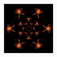 Mandala Fire Mandala Flames Design Medium Glasses Cloth (2-side) by Celenk