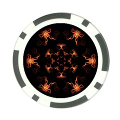 Mandala Fire Mandala Flames Design Poker Chip Card Guard by Celenk