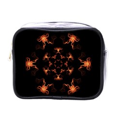 Mandala Fire Mandala Flames Design Mini Toiletries Bags by Celenk