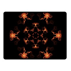 Mandala Fire Mandala Flames Design Fleece Blanket (small) by Celenk