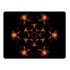 Mandala Fire Mandala Flames Design Double Sided Fleece Blanket (small)  by Celenk