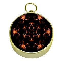 Mandala Fire Mandala Flames Design Gold Compasses by Celenk