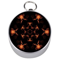 Mandala Fire Mandala Flames Design Silver Compasses by Celenk