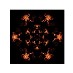 Mandala Fire Mandala Flames Design Small Satin Scarf (square) by Celenk