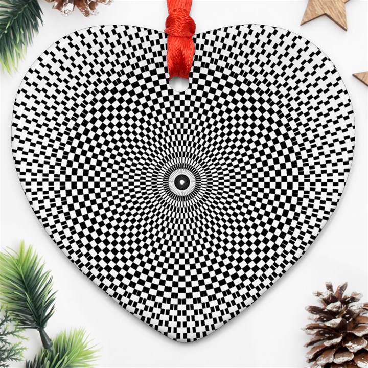 Kaleidoscope Pattern Kaleydograf Ornament (Heart)