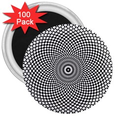 Kaleidoscope Pattern Kaleydograf 3  Magnets (100 Pack) by Celenk