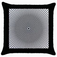 Kaleidoscope Pattern Kaleydograf Throw Pillow Case (black) by Celenk