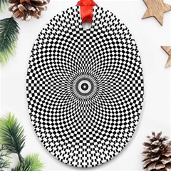 Kaleidoscope Pattern Kaleydograf Oval Ornament (two Sides) by Celenk