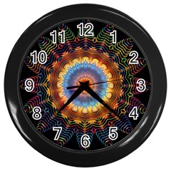 Colorful Prismatic Chromatic Wall Clocks (black) by Celenk