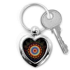 Colorful Prismatic Chromatic Key Chains (heart)  by Celenk