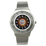 Colorful Prismatic Chromatic Stainless Steel Watch Front