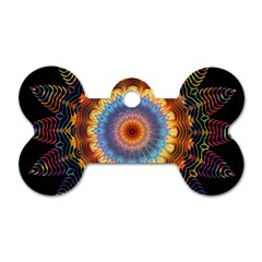 Colorful Prismatic Chromatic Dog Tag Bone (two Sides) by Celenk