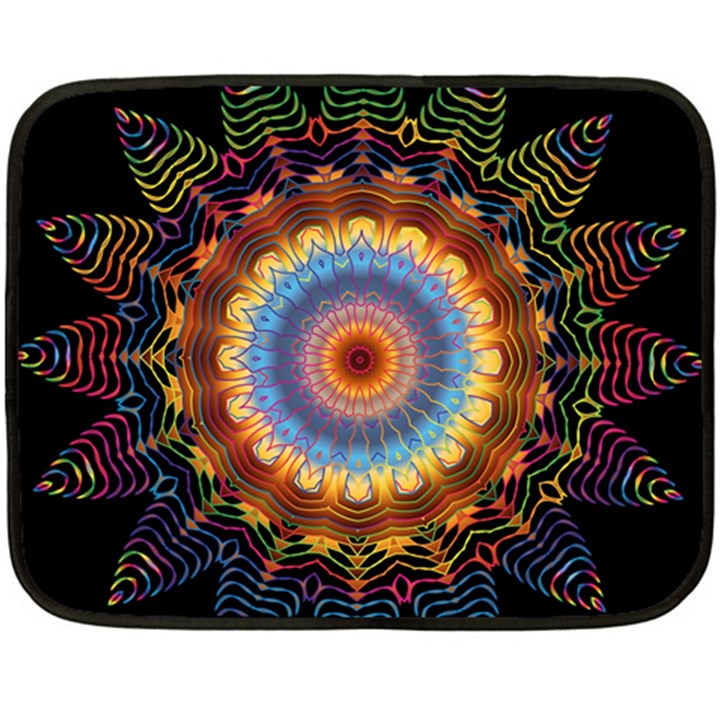 Colorful Prismatic Chromatic Double Sided Fleece Blanket (Mini) 