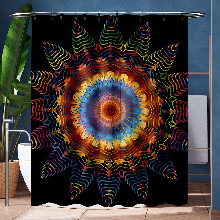 Colorful Prismatic Chromatic Shower Curtain 60  x 72  (Medium) 