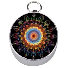 Colorful Prismatic Chromatic Silver Compasses by Celenk