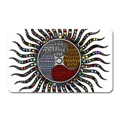 Whole Complete Human Qualities Magnet (rectangular) by Celenk