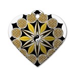 Mandala Yin Yang Live Flower Dog Tag Heart (One Side) Front