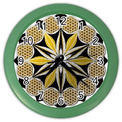 Mandala Yin Yang Live Flower Color Wall Clocks