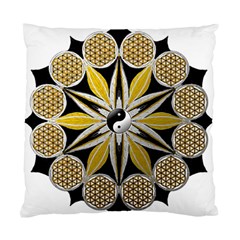 Mandala Yin Yang Live Flower Standard Cushion Case (two Sides) by Celenk