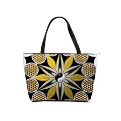 Mandala Yin Yang Live Flower Shoulder Handbags by Celenk