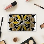 Mandala Yin Yang Live Flower Cosmetic Bag (Small)  Front