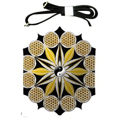 Mandala Yin Yang Live Flower Shoulder Sling Bags by Celenk