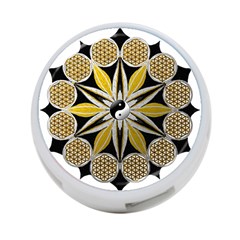 Mandala Yin Yang Live Flower 4-port Usb Hub (one Side) by Celenk