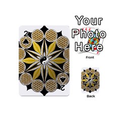 Mandala Yin Yang Live Flower Playing Cards 54 (mini)  by Celenk